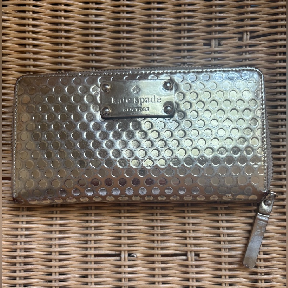 Kate Spade Gold Zip Wallet